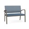 Lesro Newport 2 Seat Tandem Seating Metal Frame No Center Arms, Bronze, RS Rain Song Back, MD Titan Seat NP1501 - alternate 1